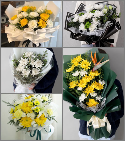 山东青岛平度市同和街道西邢家村白事花束代送